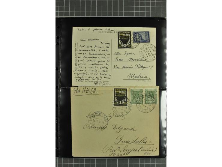 1912/45, interessante Partie Briefe, Karten und Ganzsachen, dabei Reco, Zensur, Luftpost etc.