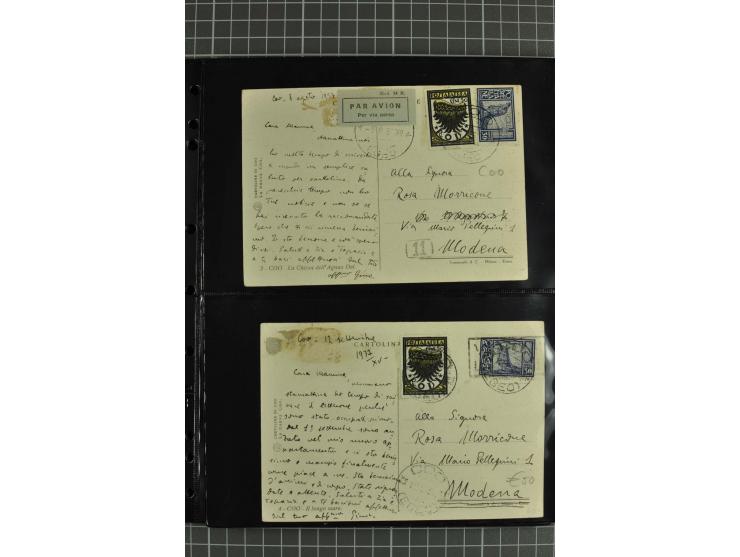 1912/45, interessante Partie Briefe, Karten und Ganzsachen, dabei Reco, Zensur, Luftpost etc.