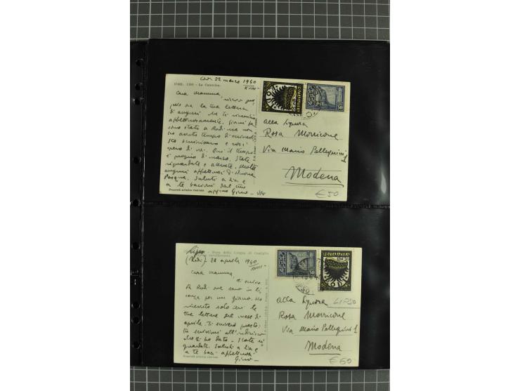 1912/45, interessante Partie Briefe, Karten und Ganzsachen, dabei Reco, Zensur, Luftpost etc.