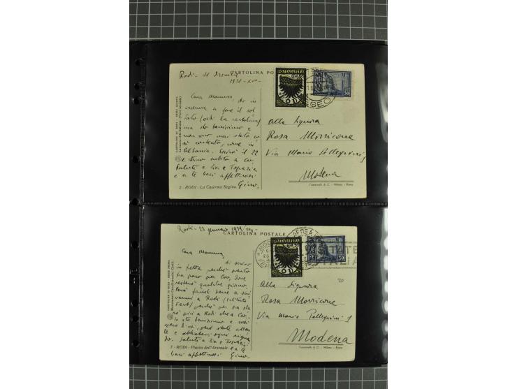 1912/45, interessante Partie Briefe, Karten und Ganzsachen, dabei Reco, Zensur, Luftpost etc.