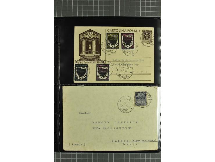 1912/45, interessante Partie Briefe, Karten und Ganzsachen, dabei Reco, Zensur, Luftpost etc.