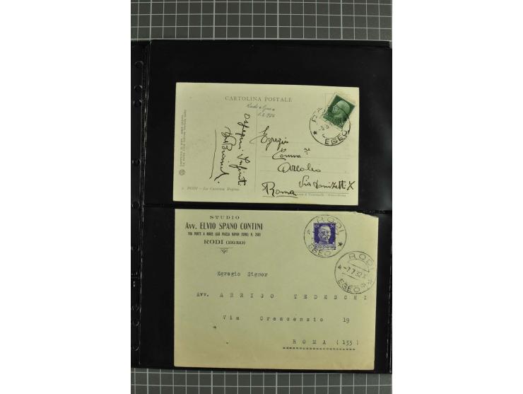 1912/45, interessante Partie Briefe, Karten und Ganzsachen, dabei Reco, Zensur, Luftpost etc.
