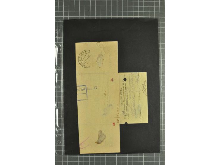1912/45, interessante Partie Briefe, Karten und Ganzsachen, dabei Reco, Zensur, Luftpost etc.