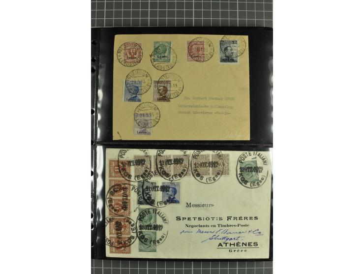 1912/45, interessante Partie Briefe, Karten und Ganzsachen, dabei Reco, Zensur, Luftpost etc.