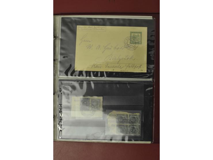 1913/65 (ca.), interessanter und reichhaltiger Posten Briefe, Karten, Ganzsachen und Vorderseiten, dabei Reco, Zensur, Luftpo