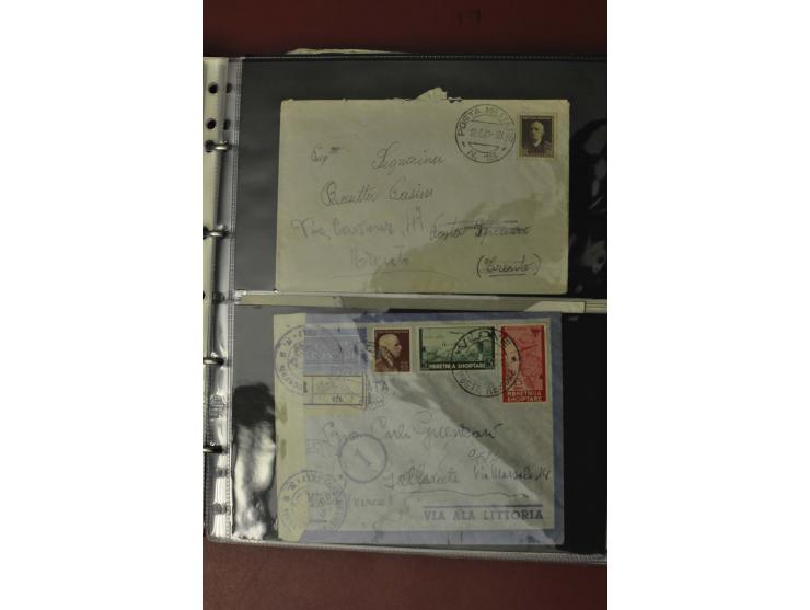 1913/65 (ca.), interessanter und reichhaltiger Posten Briefe, Karten, Ganzsachen und Vorderseiten, dabei Reco, Zensur, Luftpo