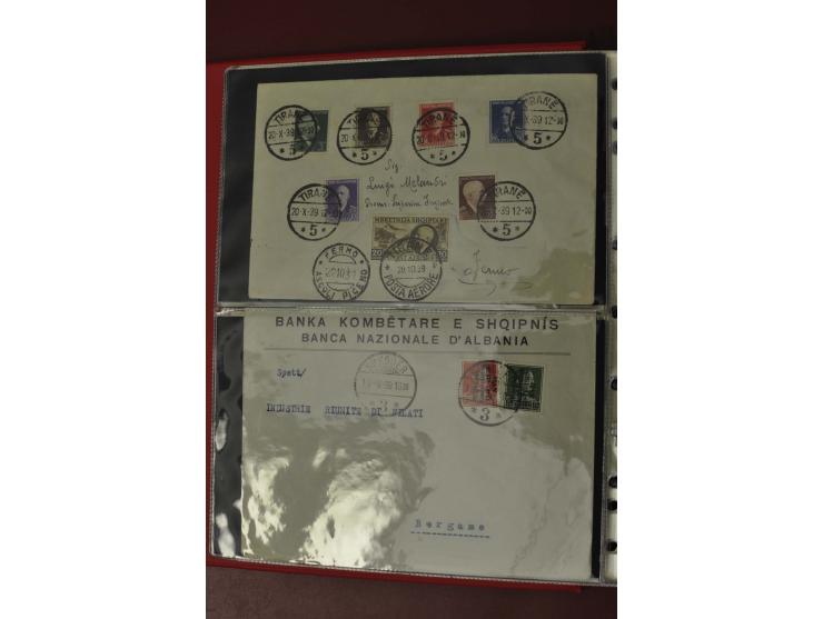 1913/65 (ca.), interessanter und reichhaltiger Posten Briefe, Karten, Ganzsachen und Vorderseiten, dabei Reco, Zensur, Luftpo