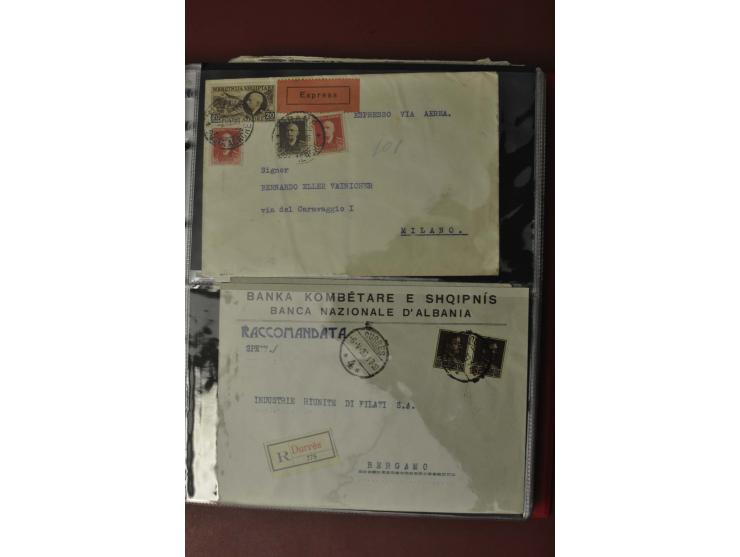 1913/65 (ca.), interessanter und reichhaltiger Posten Briefe, Karten, Ganzsachen und Vorderseiten, dabei Reco, Zensur, Luftpo