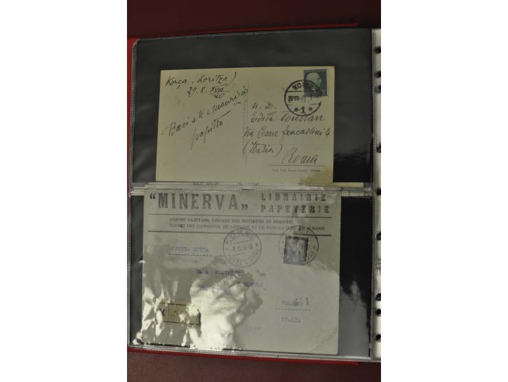 1913/65 (ca.), interessanter und reichhaltiger Posten Briefe, Karten, Ganzsachen und Vorderseiten, dabei Reco, Zensur, Luftpo