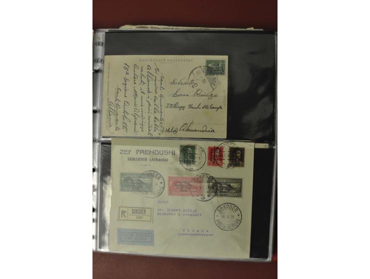 1913/65 (ca.), interessanter und reichhaltiger Posten Briefe, Karten, Ganzsachen und Vorderseiten, dabei Reco, Zensur, Luftpo