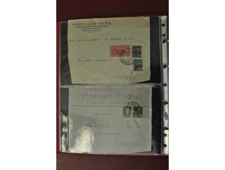 1913/65 (ca.), interessanter und reichhaltiger Posten Briefe, Karten, Ganzsachen und Vorderseiten, dabei Reco, Zensur, Luftpo