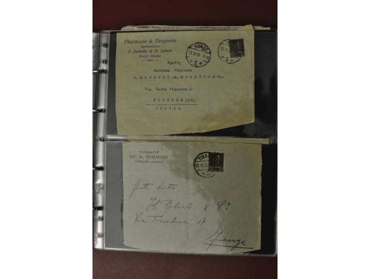 1913/65 (ca.), interessanter und reichhaltiger Posten Briefe, Karten, Ganzsachen und Vorderseiten, dabei Reco, Zensur, Luftpo