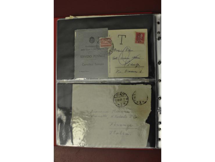 1913/65 (ca.), interessanter und reichhaltiger Posten Briefe, Karten, Ganzsachen und Vorderseiten, dabei Reco, Zensur, Luftpo
