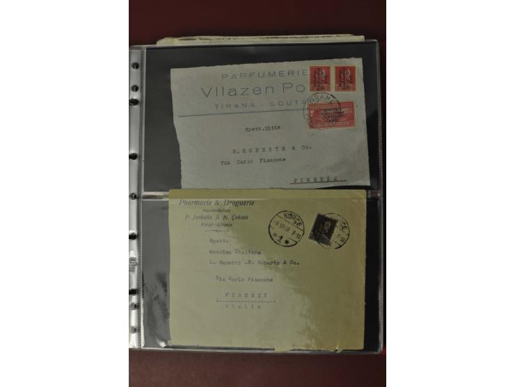 1913/65 (ca.), interessanter und reichhaltiger Posten Briefe, Karten, Ganzsachen und Vorderseiten, dabei Reco, Zensur, Luftpo