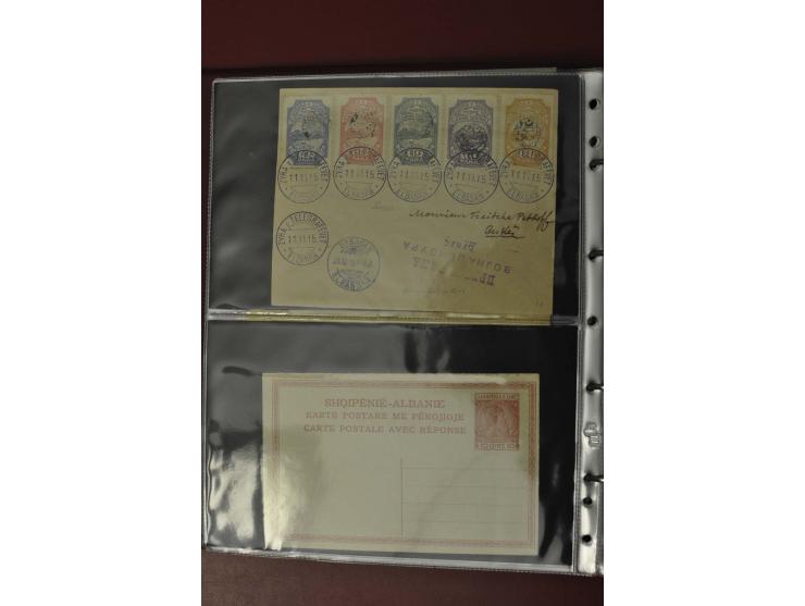1913/65 (ca.), interessanter und reichhaltiger Posten Briefe, Karten, Ganzsachen und Vorderseiten, dabei Reco, Zensur, Luftpo