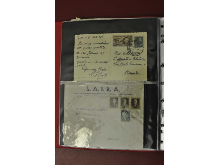 1913/65 (ca.), interessanter und reichhaltiger Posten Briefe, Karten, Ganzsachen und Vorderseiten, dabei Reco, Zensur, Luftpo
