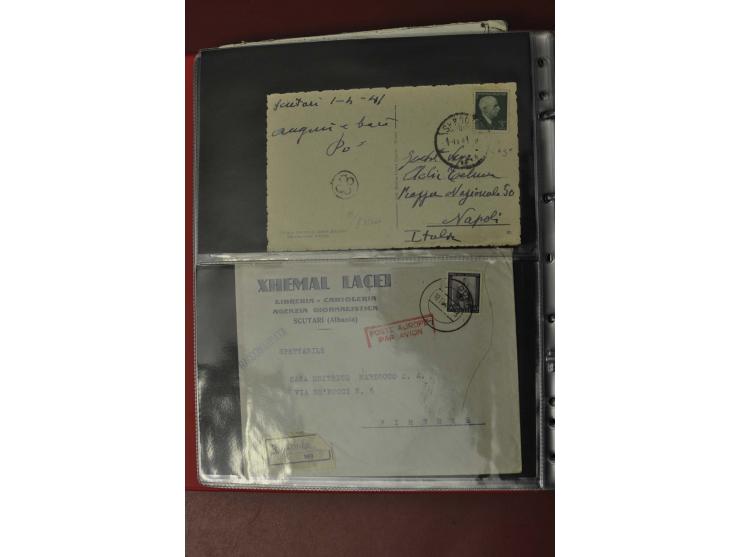 1913/65 (ca.), interessanter und reichhaltiger Posten Briefe, Karten, Ganzsachen und Vorderseiten, dabei Reco, Zensur, Luftpo