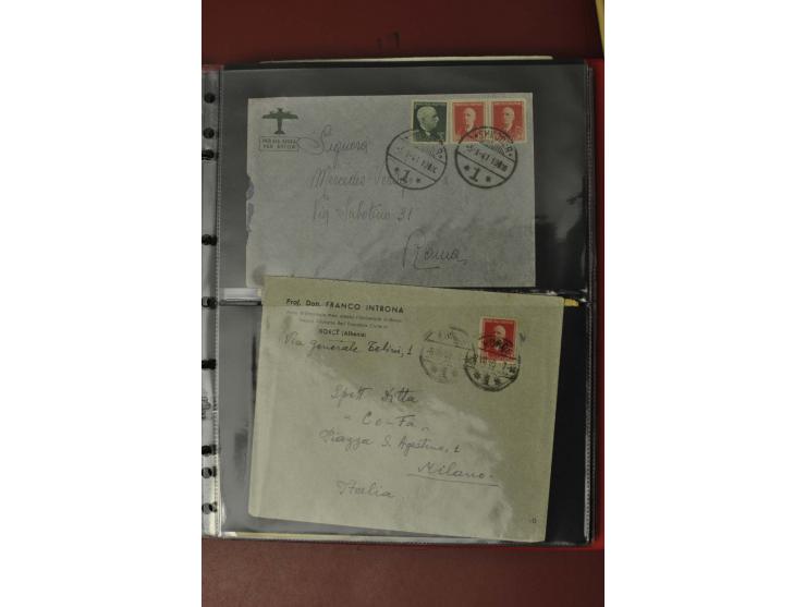 1913/65 (ca.), interessanter und reichhaltiger Posten Briefe, Karten, Ganzsachen und Vorderseiten, dabei Reco, Zensur, Luftpo