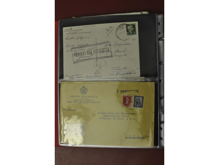 1913/65 (ca.), interessanter und reichhaltiger Posten Briefe, Karten, Ganzsachen und Vorderseiten, dabei Reco, Zensur, Luftpo
