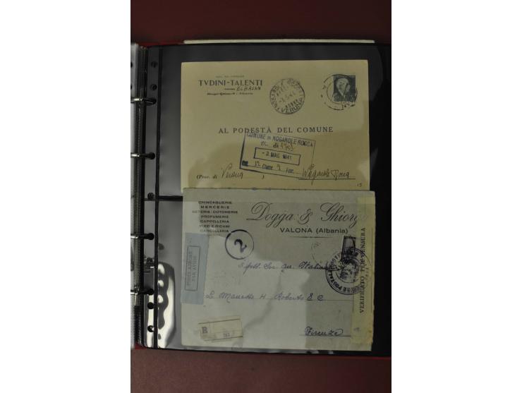 1913/65 (ca.), interessanter und reichhaltiger Posten Briefe, Karten, Ganzsachen und Vorderseiten, dabei Reco, Zensur, Luftpo