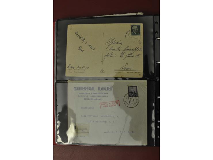 1913/65 (ca.), interessanter und reichhaltiger Posten Briefe, Karten, Ganzsachen und Vorderseiten, dabei Reco, Zensur, Luftpo