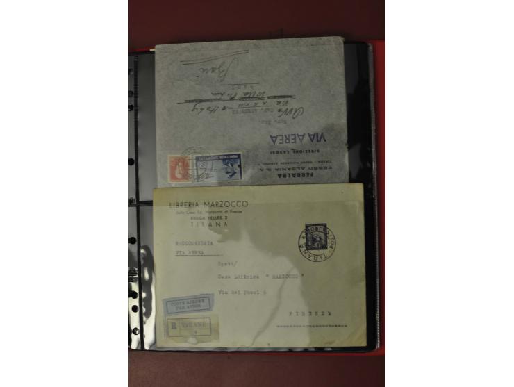 1913/65 (ca.), interessanter und reichhaltiger Posten Briefe, Karten, Ganzsachen und Vorderseiten, dabei Reco, Zensur, Luftpo