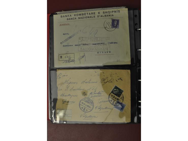 1913/65 (ca.), interessanter und reichhaltiger Posten Briefe, Karten, Ganzsachen und Vorderseiten, dabei Reco, Zensur, Luftpo