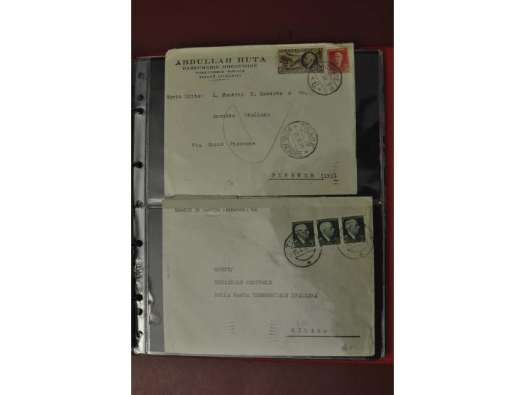 1913/65 (ca.), interessanter und reichhaltiger Posten Briefe, Karten, Ganzsachen und Vorderseiten, dabei Reco, Zensur, Luftpo