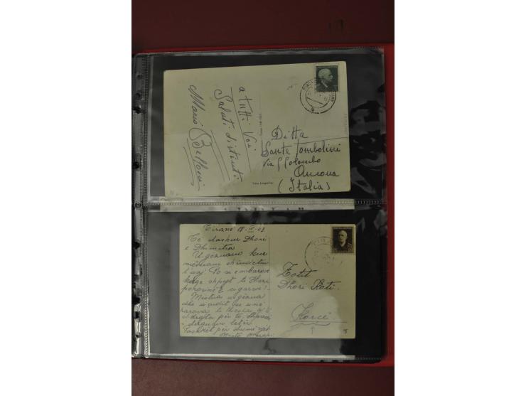 1913/65 (ca.), interessanter und reichhaltiger Posten Briefe, Karten, Ganzsachen und Vorderseiten, dabei Reco, Zensur, Luftpo