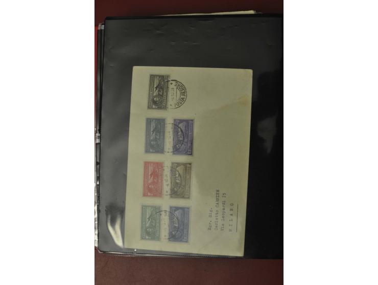 1913/65 (ca.), interessanter und reichhaltiger Posten Briefe, Karten, Ganzsachen und Vorderseiten, dabei Reco, Zensur, Luftpo