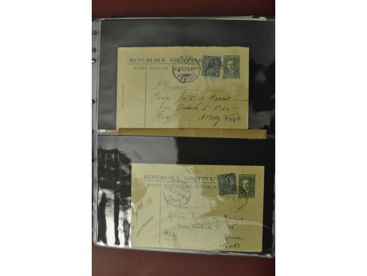 1913/65 (ca.), interessanter und reichhaltiger Posten Briefe, Karten, Ganzsachen und Vorderseiten, dabei Reco, Zensur, Luftpo
