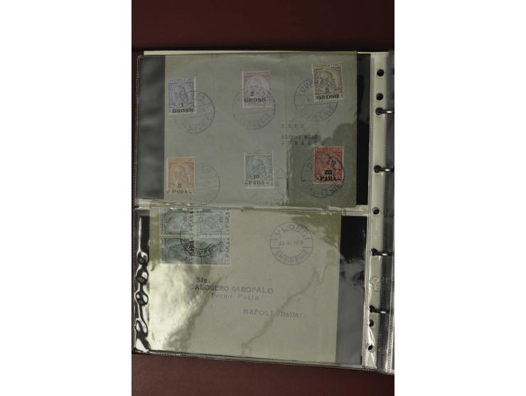 1913/65 (ca.), interessanter und reichhaltiger Posten Briefe, Karten, Ganzsachen und Vorderseiten, dabei Reco, Zensur, Luftpo