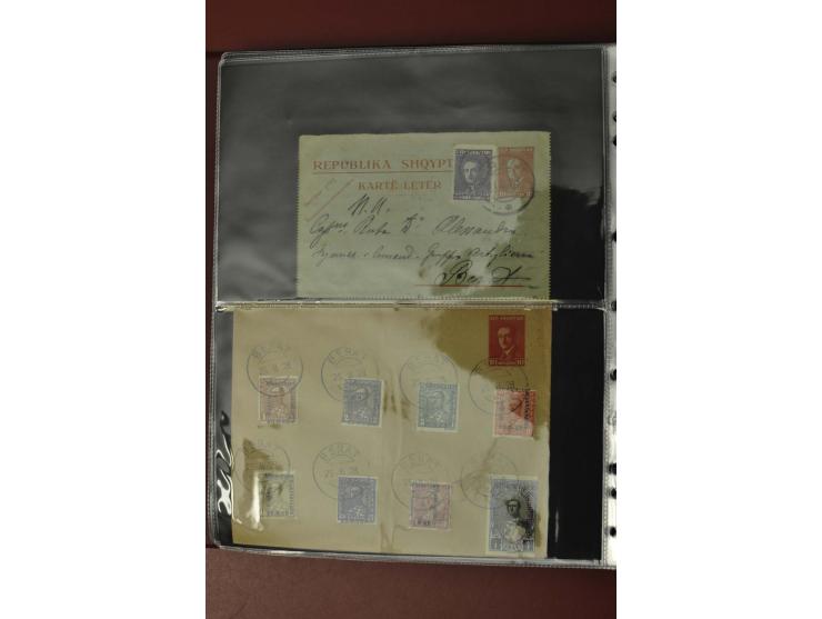 1913/65 (ca.), interessanter und reichhaltiger Posten Briefe, Karten, Ganzsachen und Vorderseiten, dabei Reco, Zensur, Luftpo