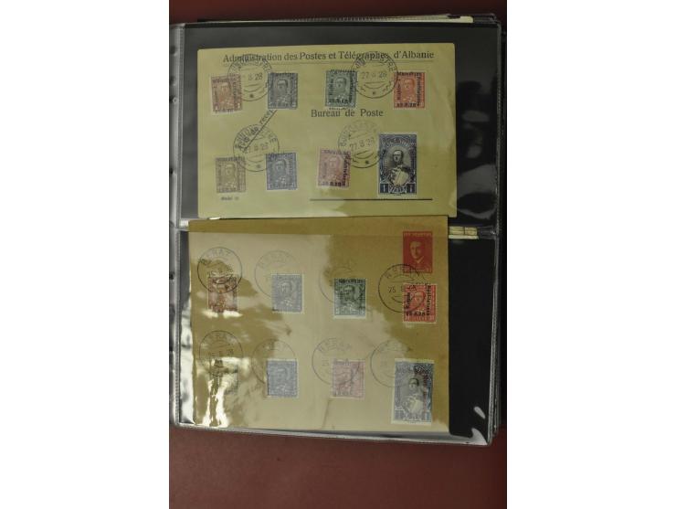 1913/65 (ca.), interessanter und reichhaltiger Posten Briefe, Karten, Ganzsachen und Vorderseiten, dabei Reco, Zensur, Luftpo