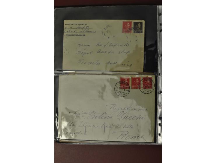1913/65 (ca.), interessanter und reichhaltiger Posten Briefe, Karten, Ganzsachen und Vorderseiten, dabei Reco, Zensur, Luftpo