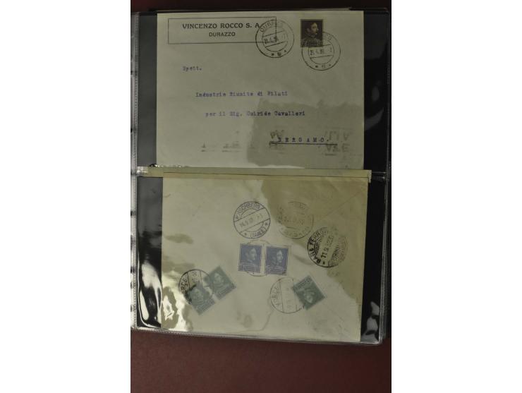 1913/65 (ca.), interessanter und reichhaltiger Posten Briefe, Karten, Ganzsachen und Vorderseiten, dabei Reco, Zensur, Luftpo