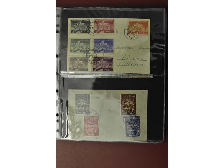 1913/65 (ca.), interessanter und reichhaltiger Posten Briefe, Karten, Ganzsachen und Vorderseiten, dabei Reco, Zensur, Luftpo