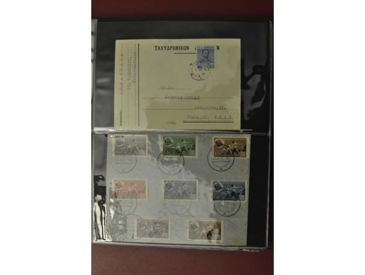 1913/65 (ca.), interessanter und reichhaltiger Posten Briefe, Karten, Ganzsachen und Vorderseiten, dabei Reco, Zensur, Luftpo