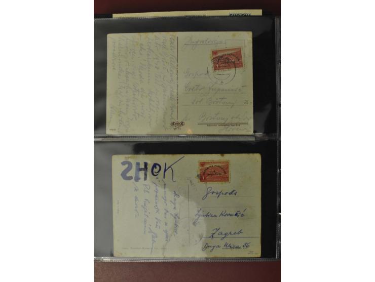 1913/65 (ca.), interessanter und reichhaltiger Posten Briefe, Karten, Ganzsachen und Vorderseiten, dabei Reco, Zensur, Luftpo