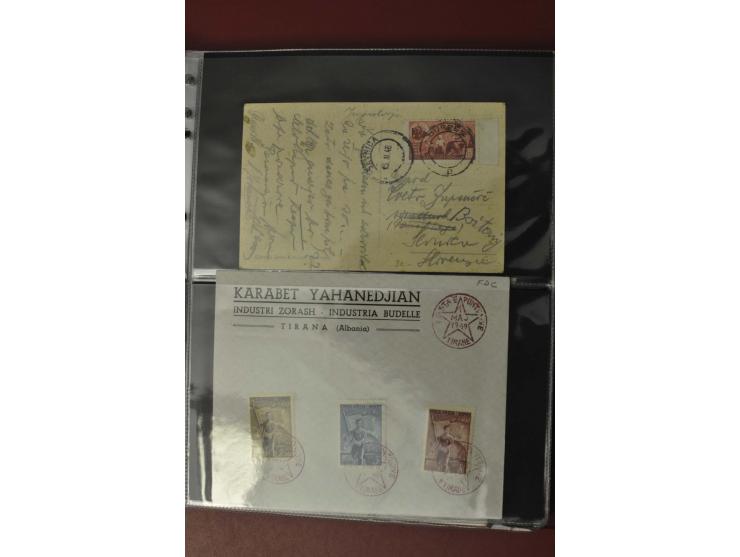 1913/65 (ca.), interessanter und reichhaltiger Posten Briefe, Karten, Ganzsachen und Vorderseiten, dabei Reco, Zensur, Luftpo