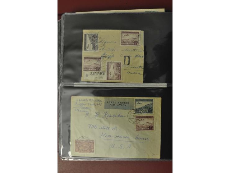 1913/65 (ca.), interessanter und reichhaltiger Posten Briefe, Karten, Ganzsachen und Vorderseiten, dabei Reco, Zensur, Luftpo