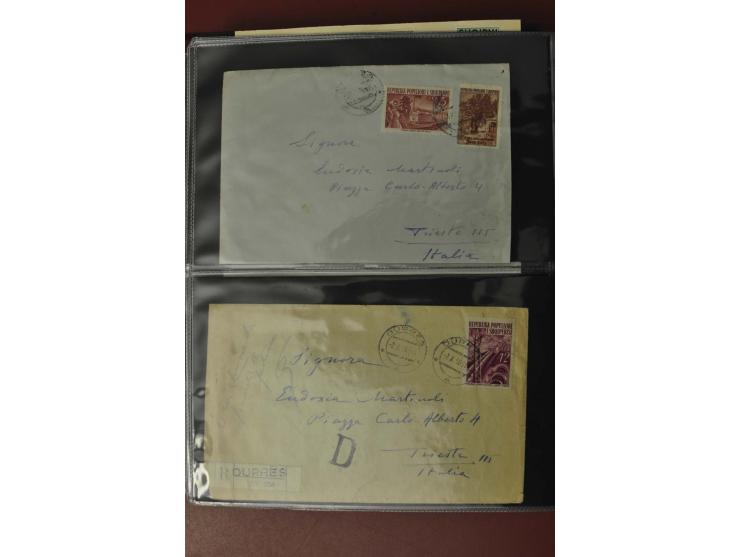 1913/65 (ca.), interessanter und reichhaltiger Posten Briefe, Karten, Ganzsachen und Vorderseiten, dabei Reco, Zensur, Luftpo