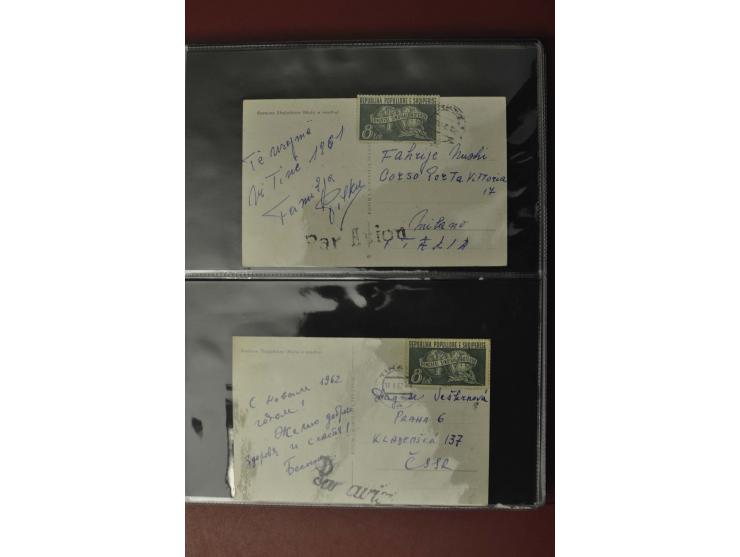 1913/65 (ca.), interessanter und reichhaltiger Posten Briefe, Karten, Ganzsachen und Vorderseiten, dabei Reco, Zensur, Luftpo