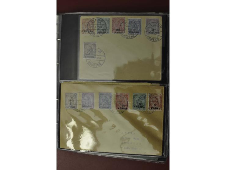 1913/65 (ca.), interessanter und reichhaltiger Posten Briefe, Karten, Ganzsachen und Vorderseiten, dabei Reco, Zensur, Luftpo