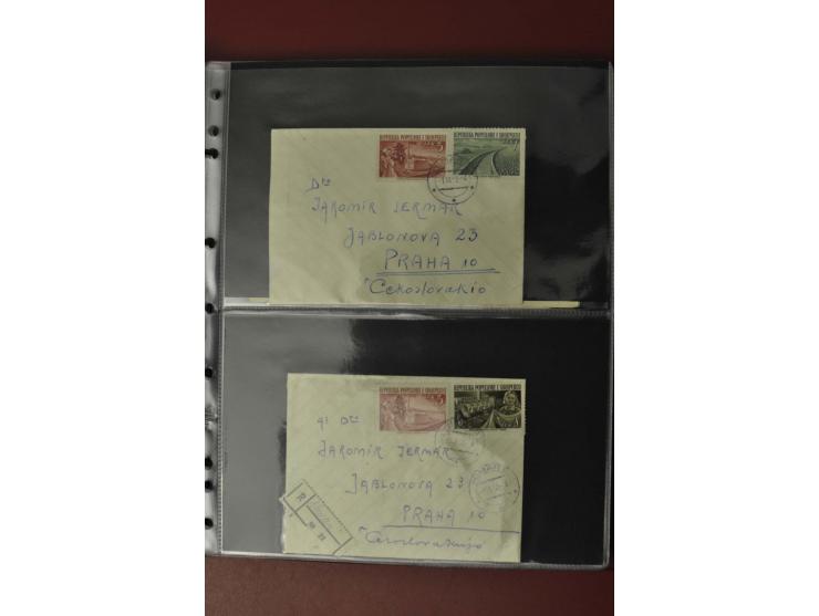 1913/65 (ca.), interessanter und reichhaltiger Posten Briefe, Karten, Ganzsachen und Vorderseiten, dabei Reco, Zensur, Luftpo