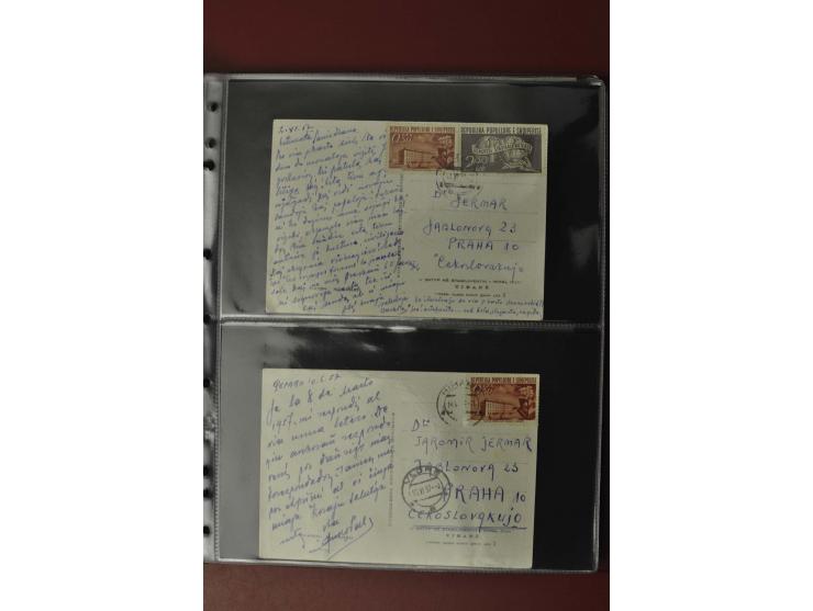 1913/65 (ca.), interessanter und reichhaltiger Posten Briefe, Karten, Ganzsachen und Vorderseiten, dabei Reco, Zensur, Luftpo