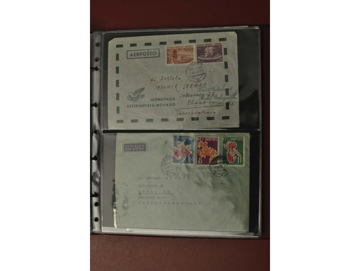1913/65 (ca.), interessanter und reichhaltiger Posten Briefe, Karten, Ganzsachen und Vorderseiten, dabei Reco, Zensur, Luftpo