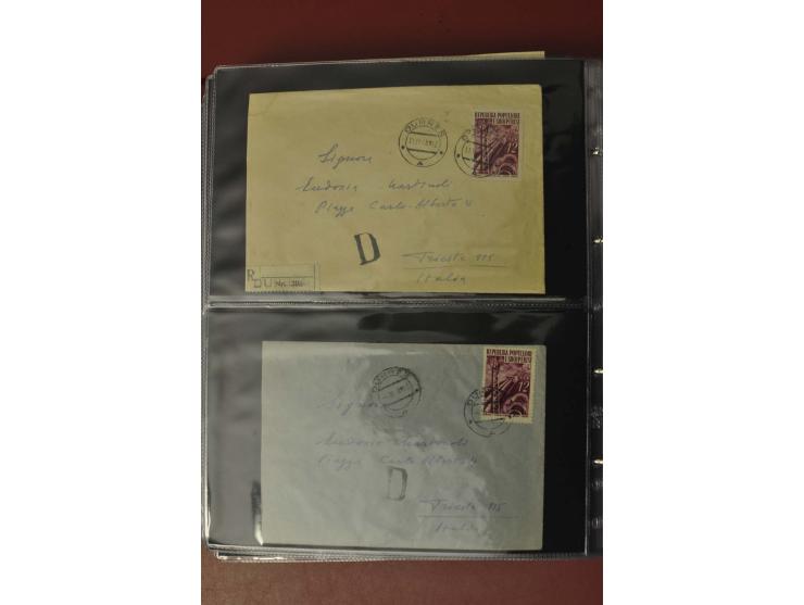 1913/65 (ca.), interessanter und reichhaltiger Posten Briefe, Karten, Ganzsachen und Vorderseiten, dabei Reco, Zensur, Luftpo