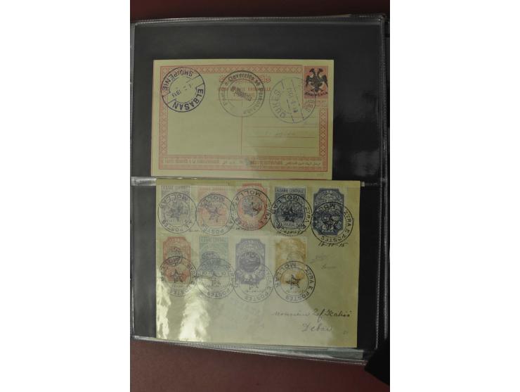 1913/65 (ca.), interessanter und reichhaltiger Posten Briefe, Karten, Ganzsachen und Vorderseiten, dabei Reco, Zensur, Luftpo