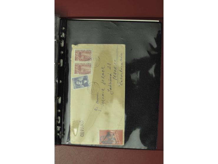 1913/65 (ca.), interessanter und reichhaltiger Posten Briefe, Karten, Ganzsachen und Vorderseiten, dabei Reco, Zensur, Luftpo